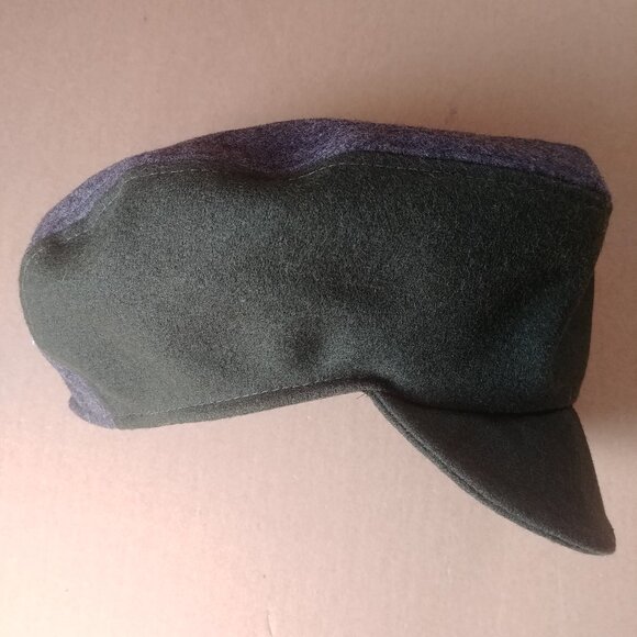 Vintage Penguin made in Canada Mens wool blend grey green cap hat with b… - Picture 4 of 10